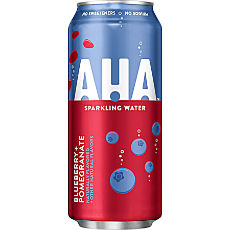 AHA 16 oz Blueberry + Pomegranate Sparkling Water