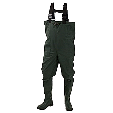 Cascades Forest Green Cleated 2-Ply Rubber Chest Wader