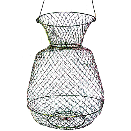 HT Enterprises, Inc 14 in x 24 in Gold Collapsible Steel Mesh Floating Fish Basket