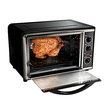 Black Toaster Oven w/ Convection & Rotisserie