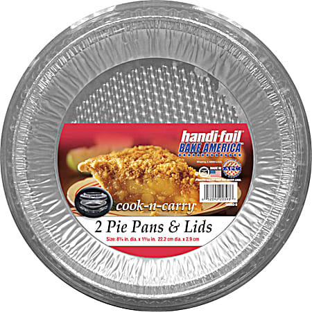Handi-Foil 2 Pk. Cook-N-Carry Pie Pans with Lids