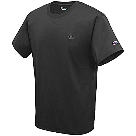 Men's Classic Jersey Black Short Sleeve Crew Neck Shirt