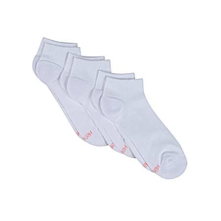 Hanes Ladies' White Lightweight ComfortSoft Low Cut Socks - 4 Pk