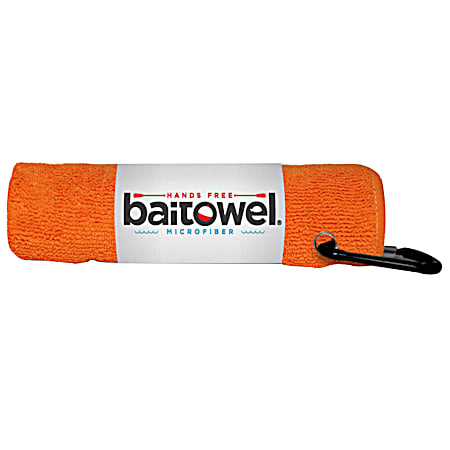 Sports Specialists Microfiber Bait Towel w/Carabiner - Orange