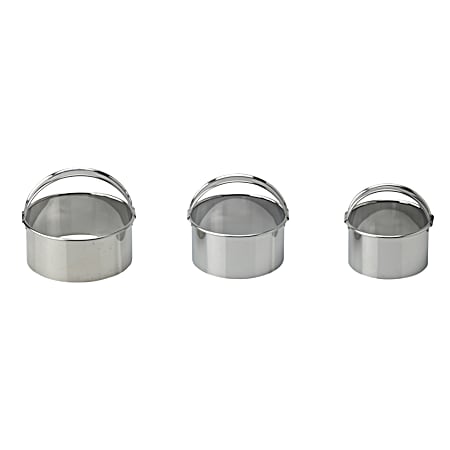 Mrs. Anderson's 3 pc Stainless Steel Round Cookie Cutters Set