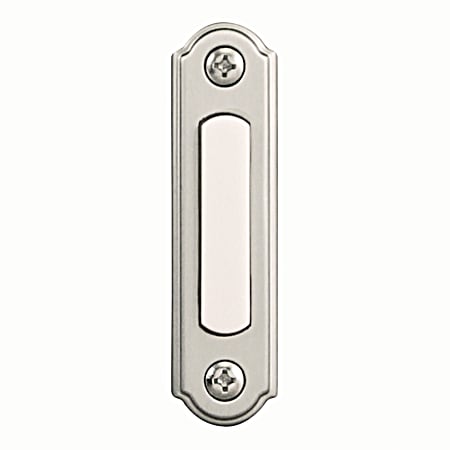 Heath/Zenith Brushed Nickel Wired LED Lighted Push-Button Doorbell