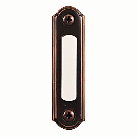 Heath/Zenith Oil-Rubbed Bronze Wired LED Lighted Push-Button Doorbell