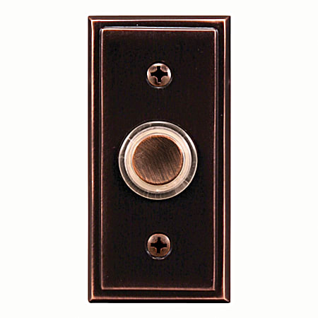 Heath/Zenith Oil-Rubbed Bronze Wired LED Lighted Ring Push-Button Doorbell