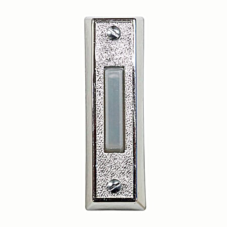 Silver Wired LED Lighted Push-Button Doorbell