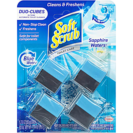 Duo-Cubes Sapphire Waters In-Tank Automatic Toilet Cleaner - 4 pk