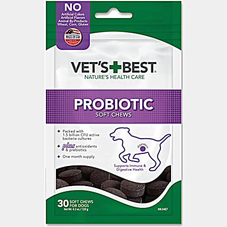 Probiotic Soft Chews for Dogs - 30 Ct