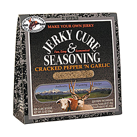 Hi Mountain Seasonings 7.2 oz Cracked Pepper & Garlic Jerky Kit