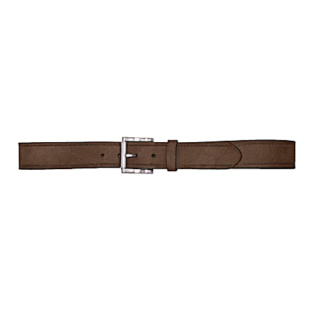 Hickory Creek Men's Edge Stitched Print Leather Belt - Brown