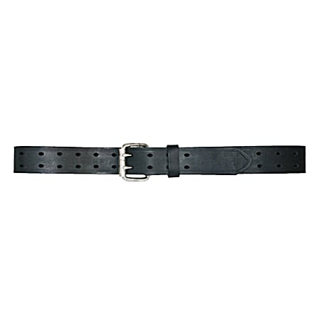Hickory Creek Men's Smooth Leather Belt - Twin Hole-Black