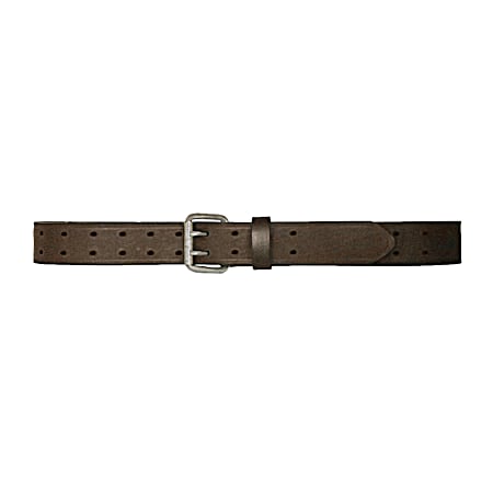 Hickory Creek Men's Smooth Leather Belt - Twin Hole - Brown