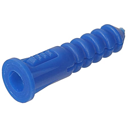 Hillman #8-10 x 1.5 in Blue Ribbed Plastic Anchor