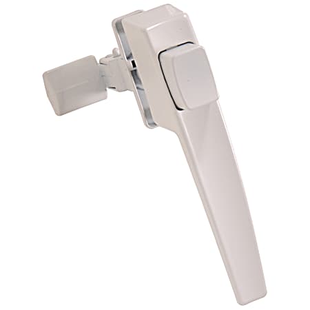 Pushbutton Latch  No Tie Down - White