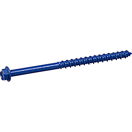 Blue Slotted Hex Washer-Head Tapper Concrete Screw Anchors