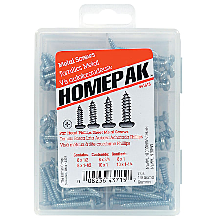 Homepak Assorted Sheet Metal Screws Kit