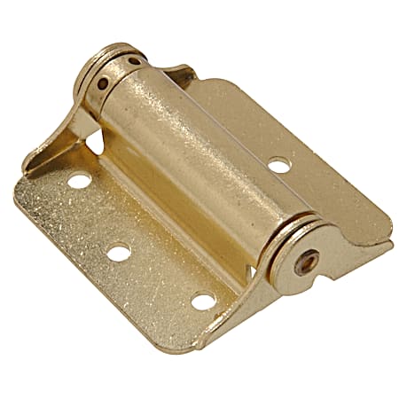 Hardware Essentials 3 Inch Adjustable Spring Door Hinge - Brass Plated
