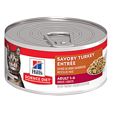 Hill's Science Diet Adult Savory Turkey Entree Wet Cat Food