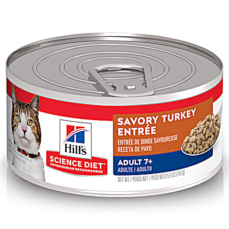 Hill's Science Diet Adult 7+ Savory Turkey Entree Wet Cat Food