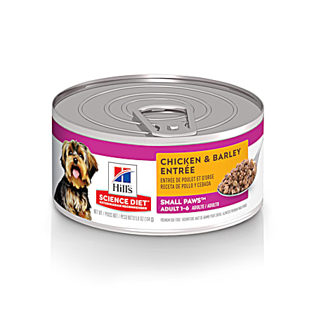 Hill's Science Diet Adult Small Paws Chicken & Barley Entrée Wet Dog Food