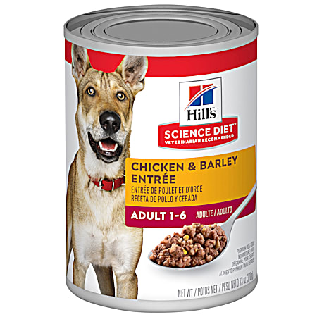 Science Diet Adult 1-6 Chicken & Barley Entrée Wet Dog Food, 13 oz Can