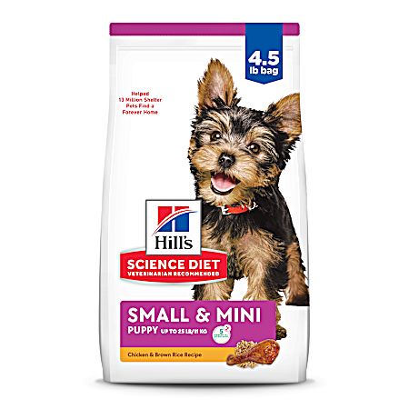 Hill's Science Diet Puppy Small Paws Chicken Meal & Barley Recipe Dry Dog Food