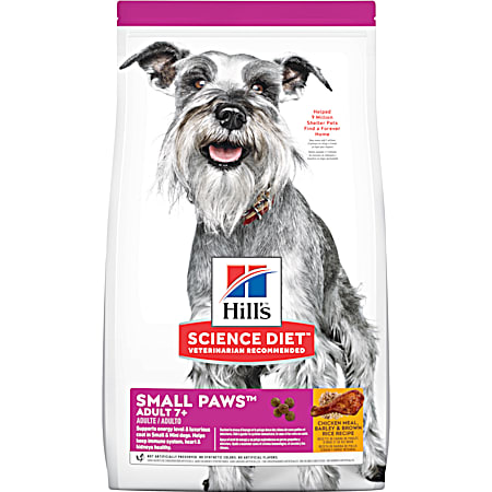 Hill's Science Diet Adult 7+ Small Paws Chicken Meal & Barley Recipe Dry Dog Food