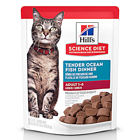 Science Diet Adult Tender Ocean Fish Pouch for Cats