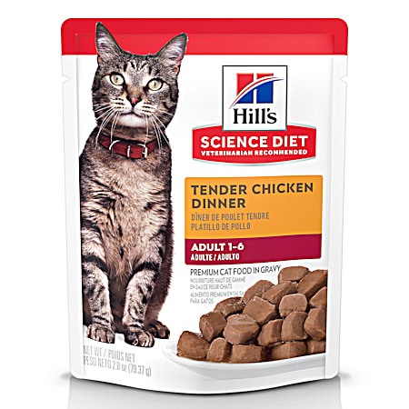 Hill's Science Diet Adult Tender Chicken Dinner Pouch for Cats