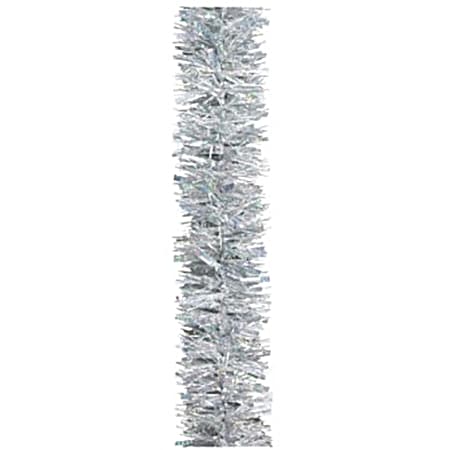 Deluxe 15 ft Silver & White Garland
