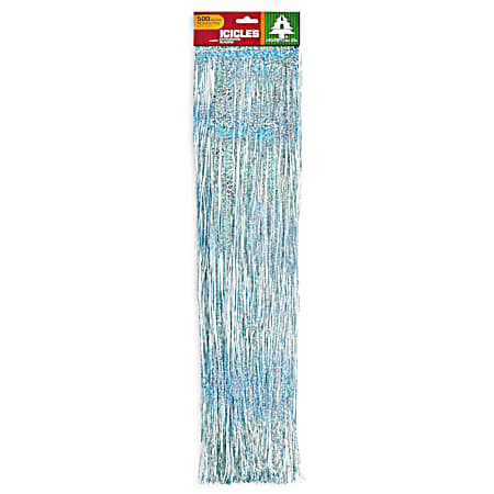 18 in Silver Icicles - 500 Strands