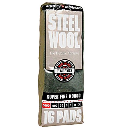 Steel Wool 0000 Super Fine - 16 Pk.