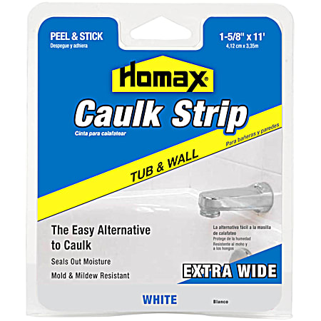 Homax White Tub & Wall Caulk Strip