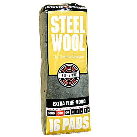 Steel Wool 000 Extra Fine - 16 Pk.