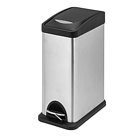 8L Rectangular Stainless Steel Step Trash Can