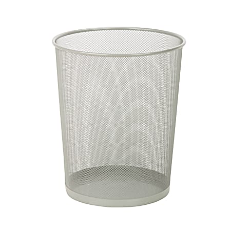 Honey-Can-Do 4.5 gal Gray Mesh Metal Waste Basket