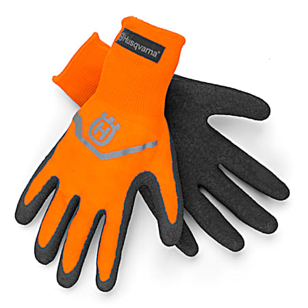 Husqvarna HUS Xtreme Grip Orange Work Gloves - Medium