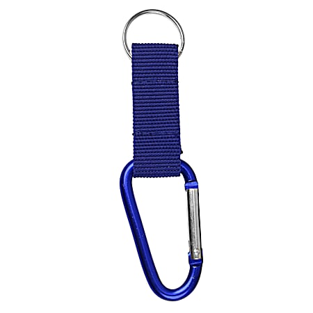 Small Carabiner Key Ring w/ Strap - Assorted