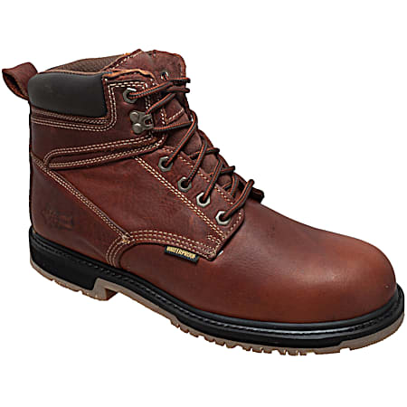 Men's Red Brown Waterproof Work Boots
