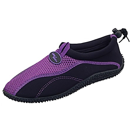 Women's Purple/Black Slip-On Aquasock