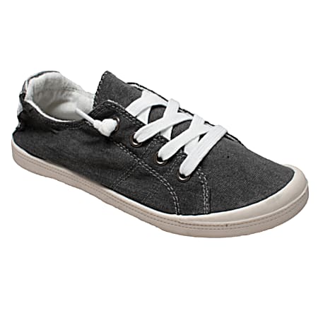 Shaboom Ladies' Light Grey Canvas Slip-On Shoes