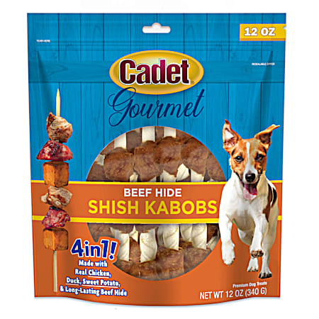 Cadet Gourmet 12 oz Triple-Flavored Shish Kabobs Dog Chews
