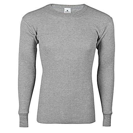 Men's Waffle Knit Thermal Top - Heather Gray