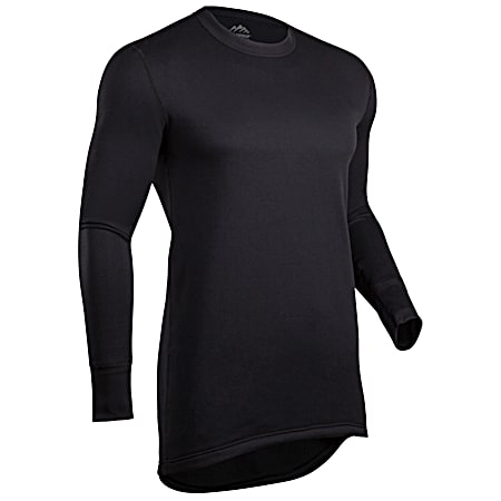 ColdPruf Men's Journey Black Crew Neck 100% Performance Polyester Fleece Shirt