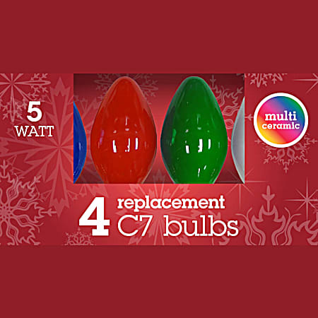 Multi-Colored Ceramic C7 Replacement Bulbs