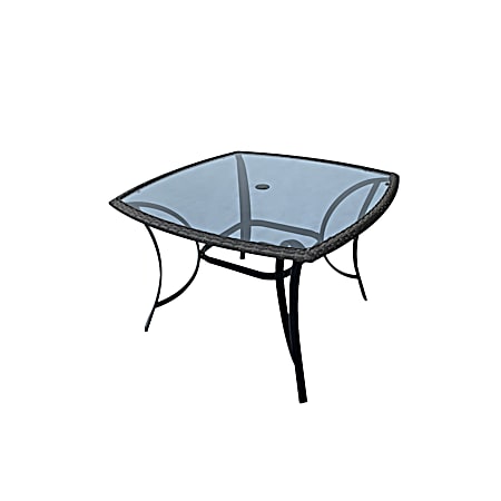Spring Hill 42 in Square Glass Dining Table