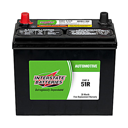 Automotive Battery - Group 51R, 500 CCA